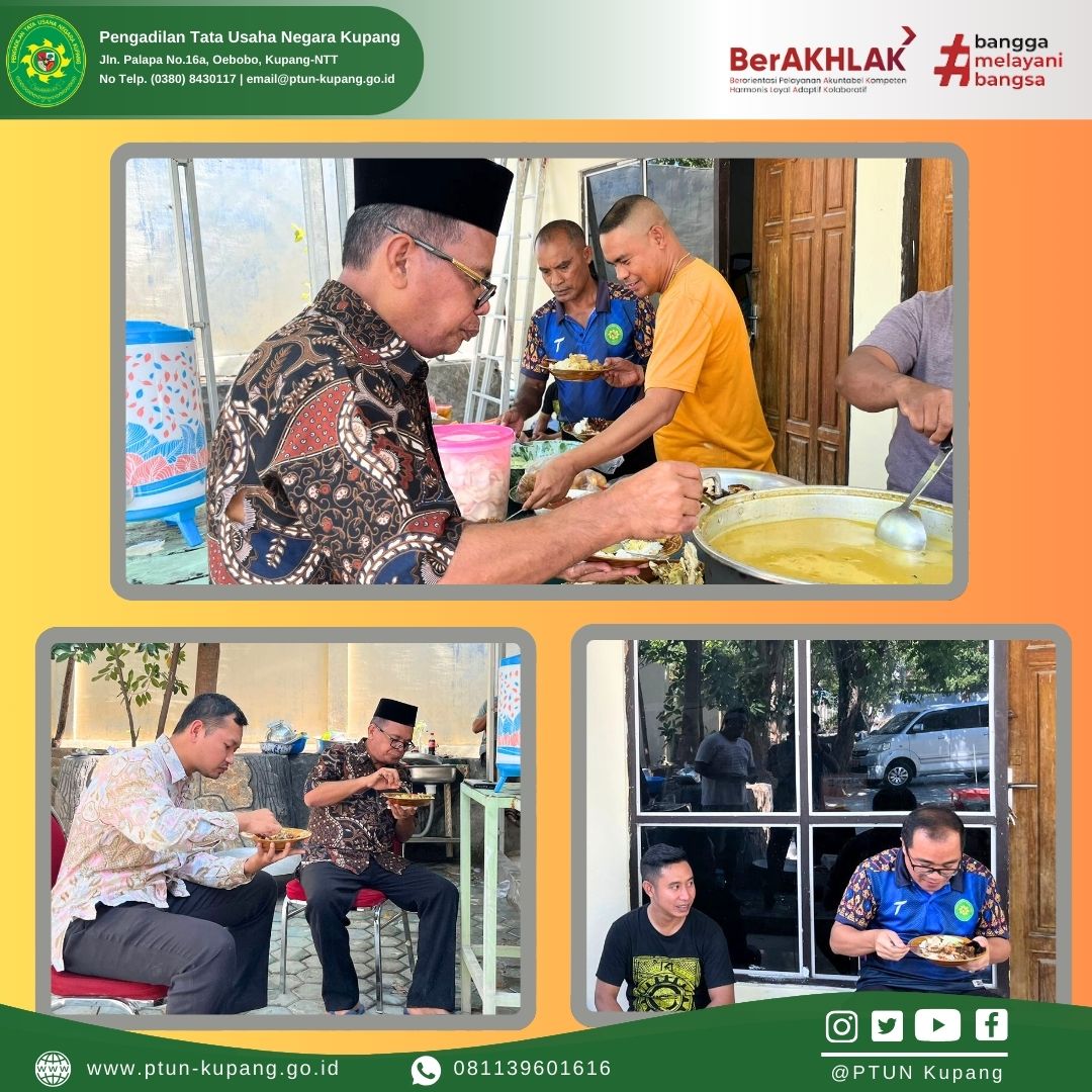 Makan Bersama di Kantor Pengadilan Tata Usaha Negara Kupang