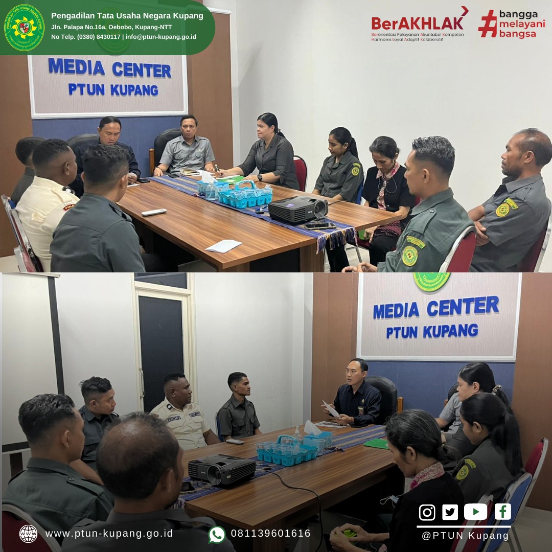 Rapat Internal yang bertempat di Ruang Media Center Pengadilan Tata Usaha Negara