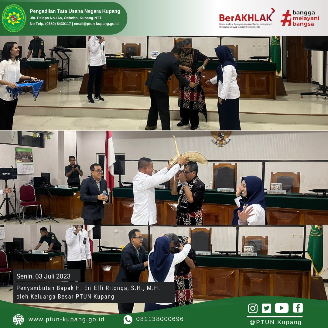 Penyambutan Ketua Pengadilan Tata Usaha Negara Kupang