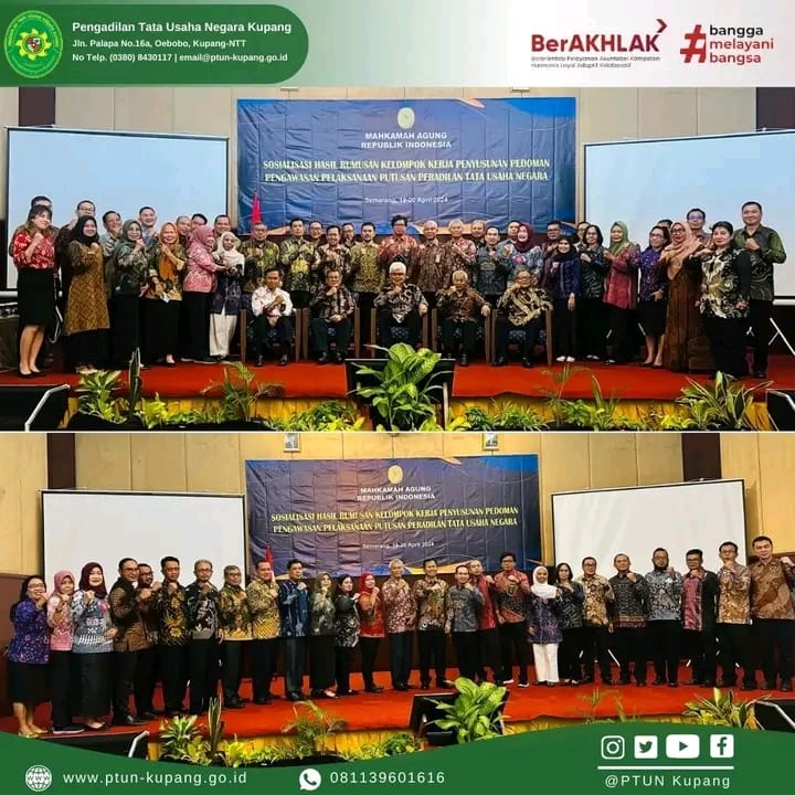 mengikuti kegiatan Sosialisasi Hasil Rumusan Kelompok Kerja Penyusunan Pedoman Pengawasan Pelaksanaan Putusan Peradilan Tata Usaha Negara, yang diselenggarakan di Semarang