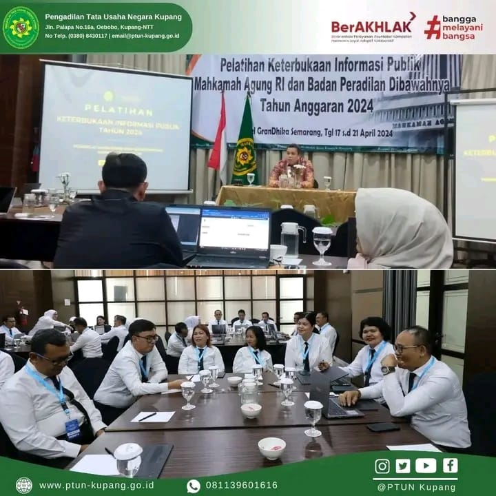 mengikuti Pelatihan Keterbukaan Informasi Publik Mahkamah Agung RI 