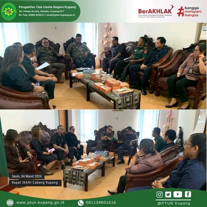 Rapat IKAHI Cabang Kupang bertempat di Kantor Pengadilan Negeri Kupang