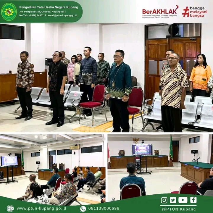 Rapat Koordinasi dan Pembinaan Dirjen Badimiltun Secara Daring.