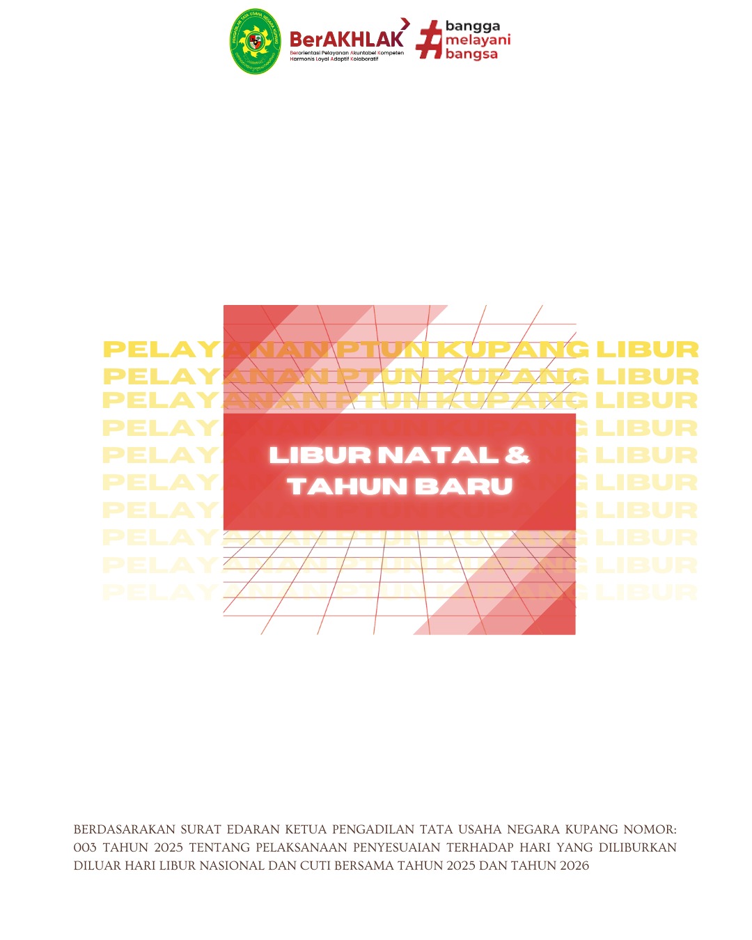 Informasi Libur & Pelayanan PTUN Kupang