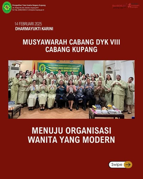 Musyawarah Cabang Dharmayukti Karini VIII & Pertemuan Rutin Dharmayukti Karini Cabang Kupang