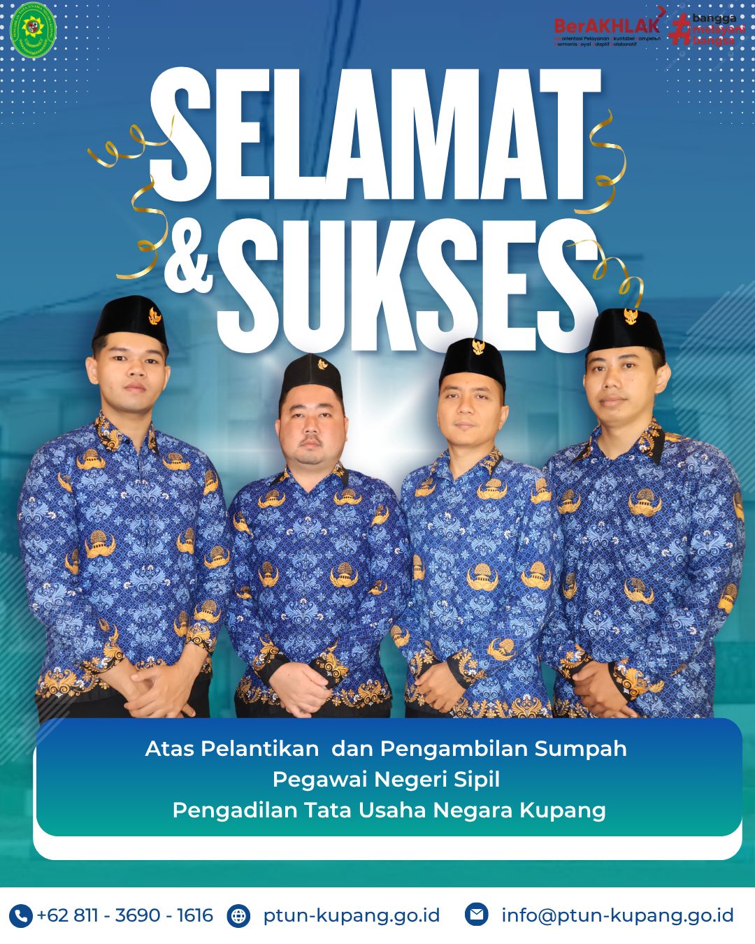 Pelantikan dan Pengambilan Sumpah Pegawai Negeri Sipil Pengadilan Tata Usaha Negara Kupang.