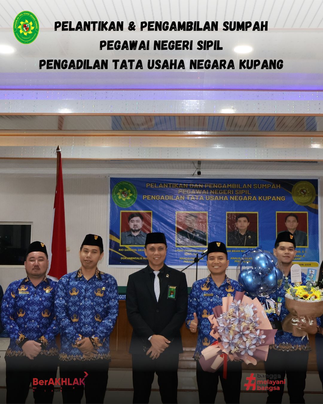Pelantikan dan Pengambilan Sumpah Pegawai Negeri Sipil Pengadilan Tata Usaha Negara Kupang.