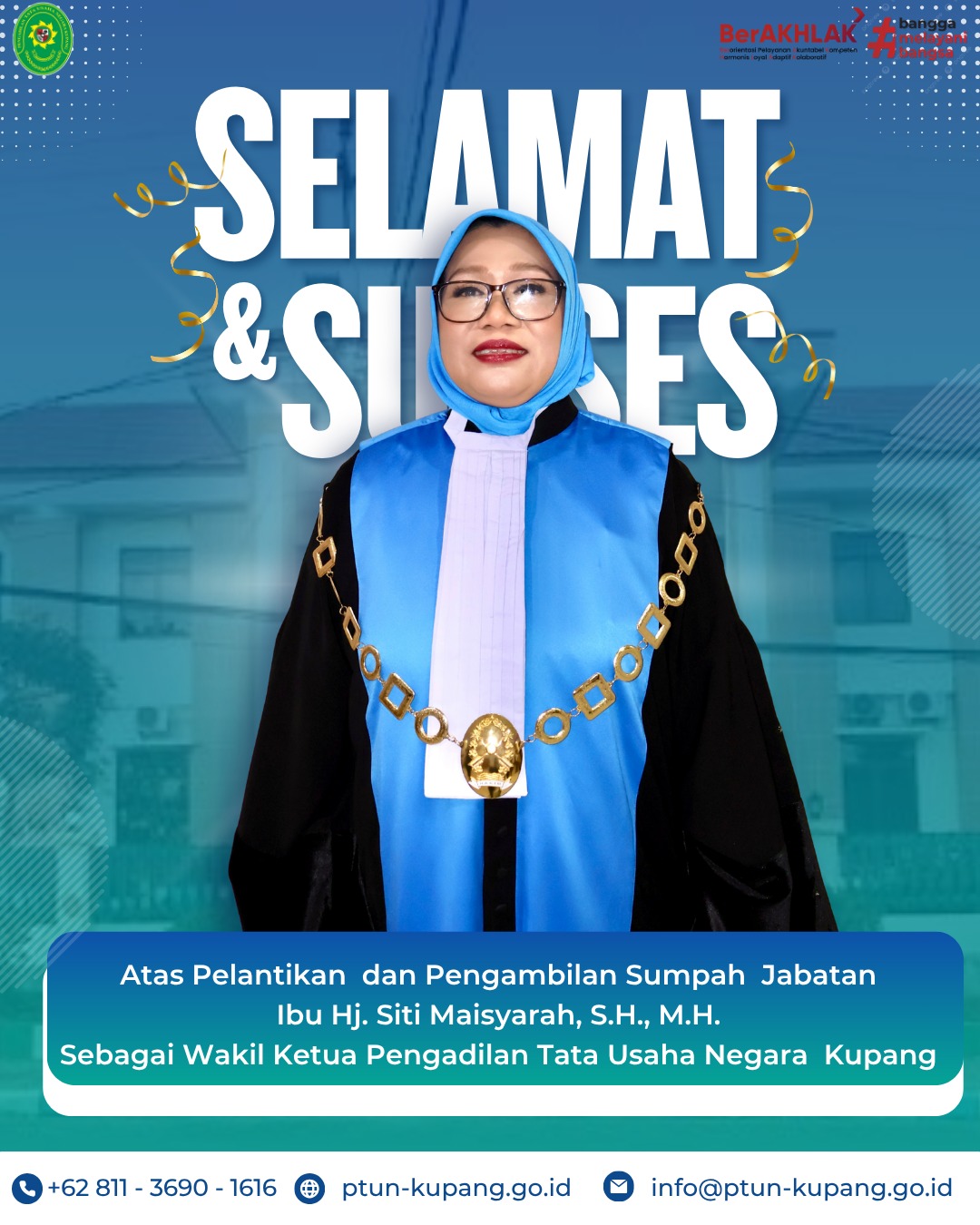 Selamat bertugas, Ibu Hj. Siti Maisyarah, S.H., M.H.