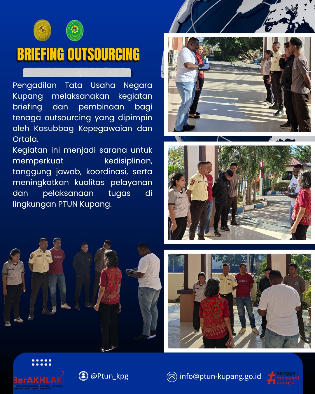 PTUN Kupang Laksanakan Briefing dan Pembinaan bagi Tenaga Outsourcing