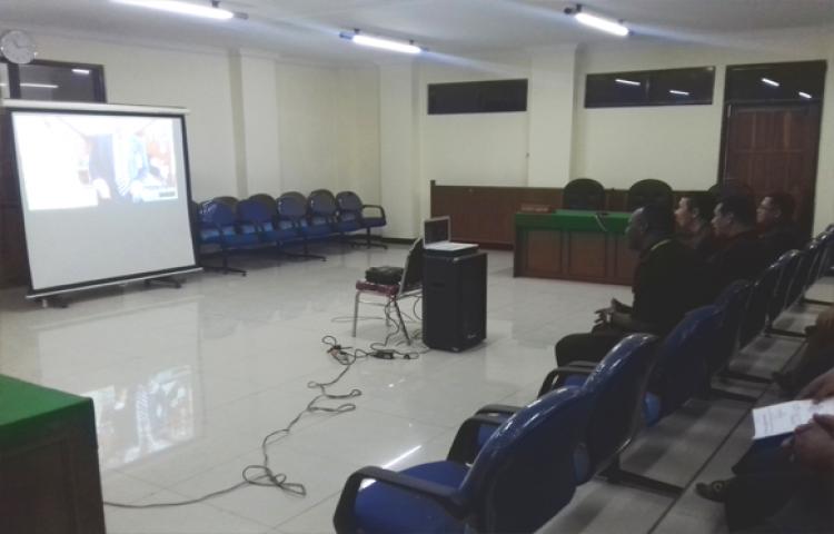 Telekonferens bersama YM.Bpk. Dr.Supandi,SH.,M.Hum