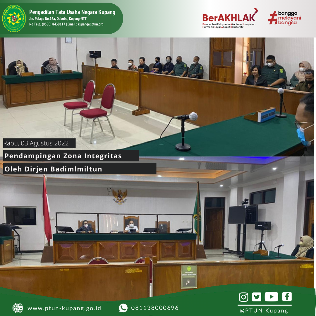 Pendampingan Zona Integritas oleh Dirjen Badilmiltun
