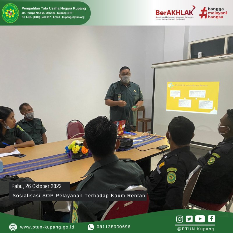 Sosialisasi SOP Pelayanan Terhadap Kaum Rentan