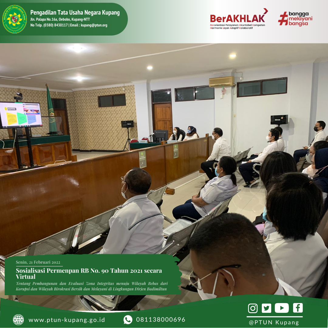 Sosialisasi Permenpan RB No. 90 Tahun 2021 secara Virtual