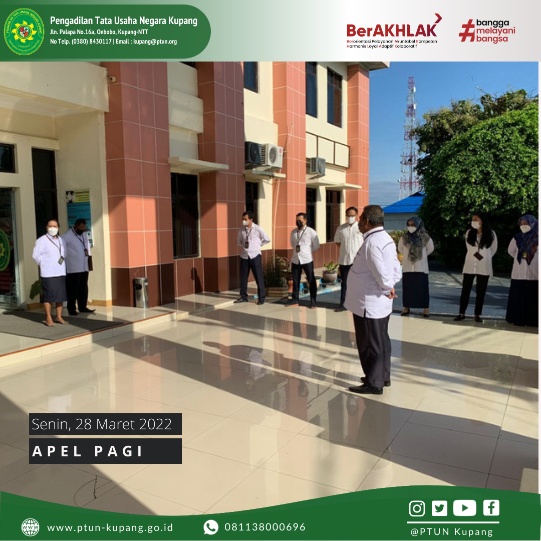 Apel Pagi, Senin 28 Maret 2022